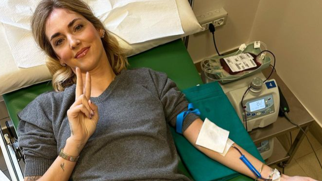 Chiara Ferragni donatrice di sangue